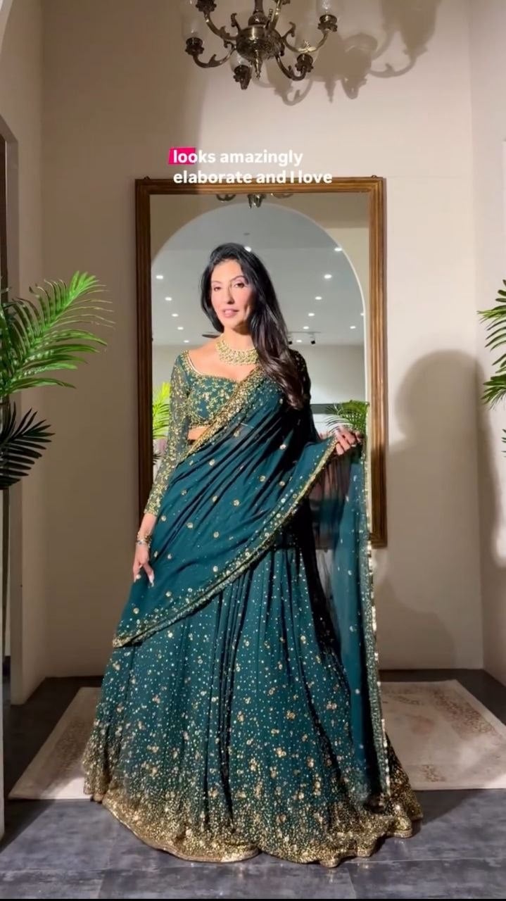 Premium Georgette lahenga Choli Set