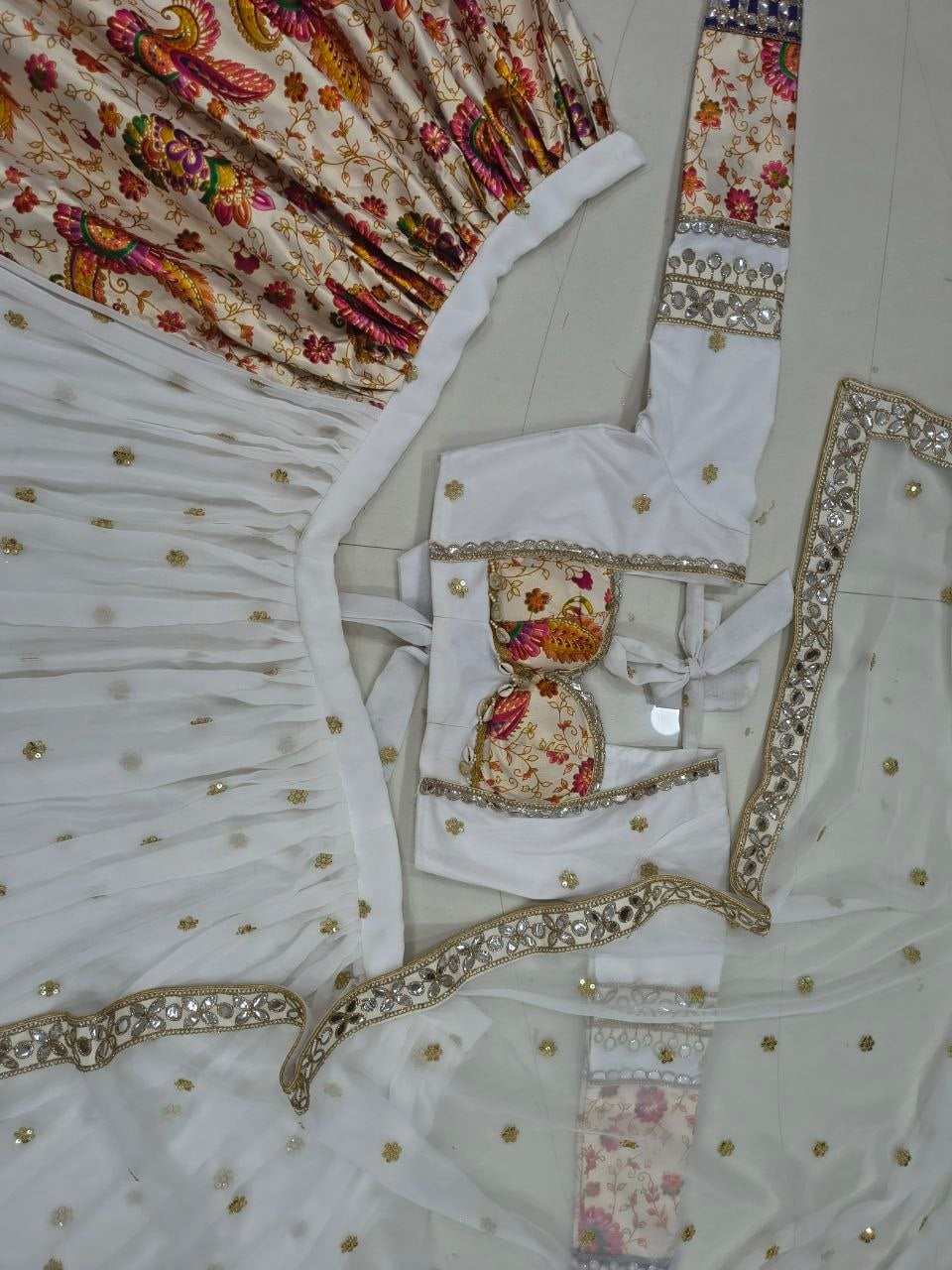Premium Faux Georgette lahenga Choli Set