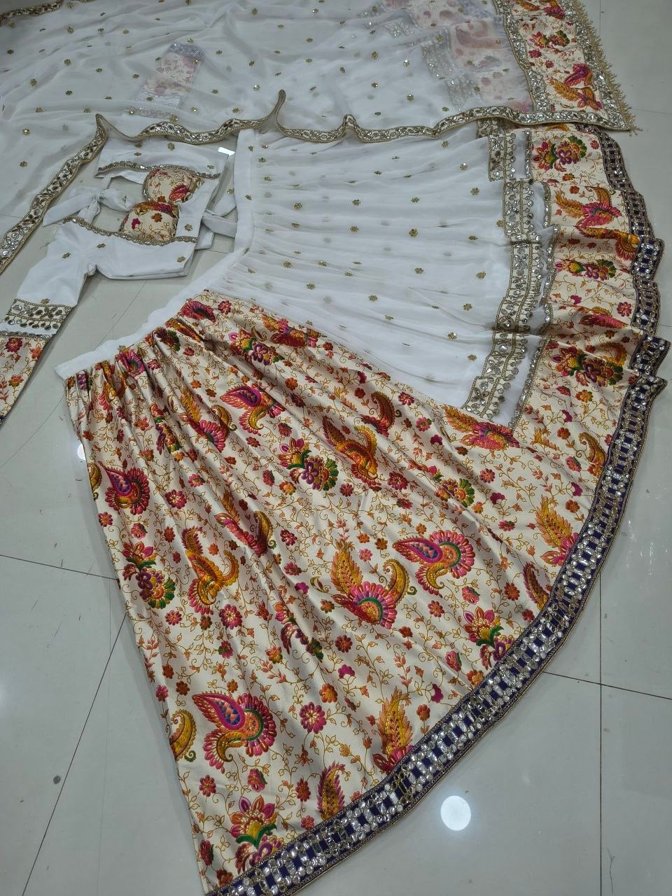 Premium Faux Georgette lahenga Choli Set