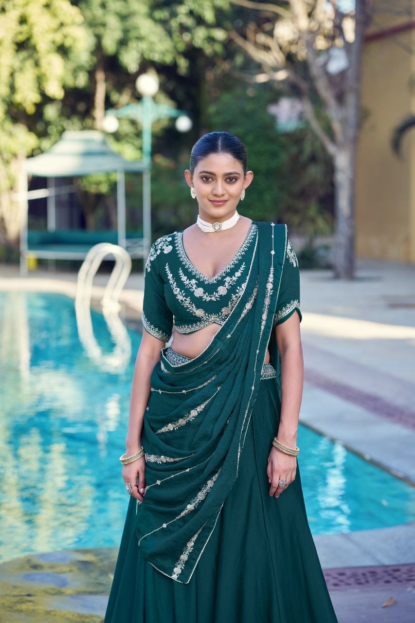 Rangoli Crush lehenga Choli Set - Green - view 2