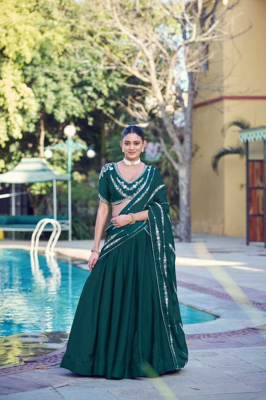 Rangoli Crush lehenga Choli Set - Green - view 1