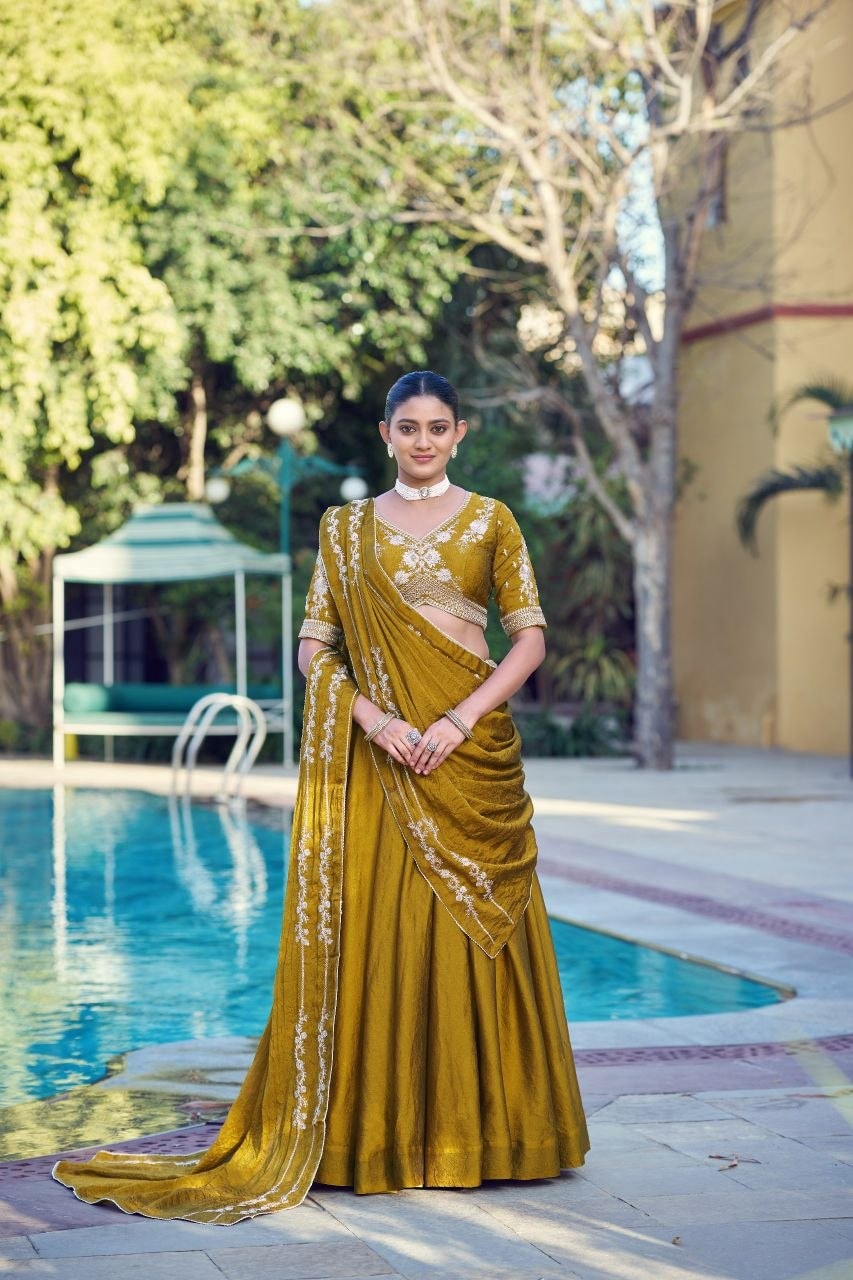 Rangoli Crush lehenga Choli Set - Yellow - view 1