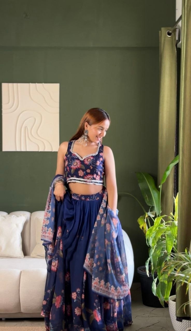 Premium Soft Fox Georgette LEHENGA CHOLI SET - view 1