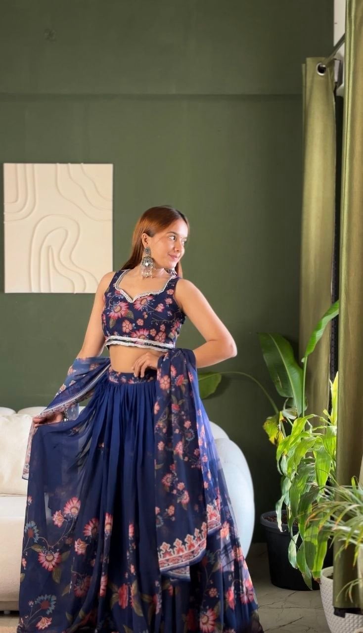 Premium Soft Fox Georgette LEHENGA CHOLI SET