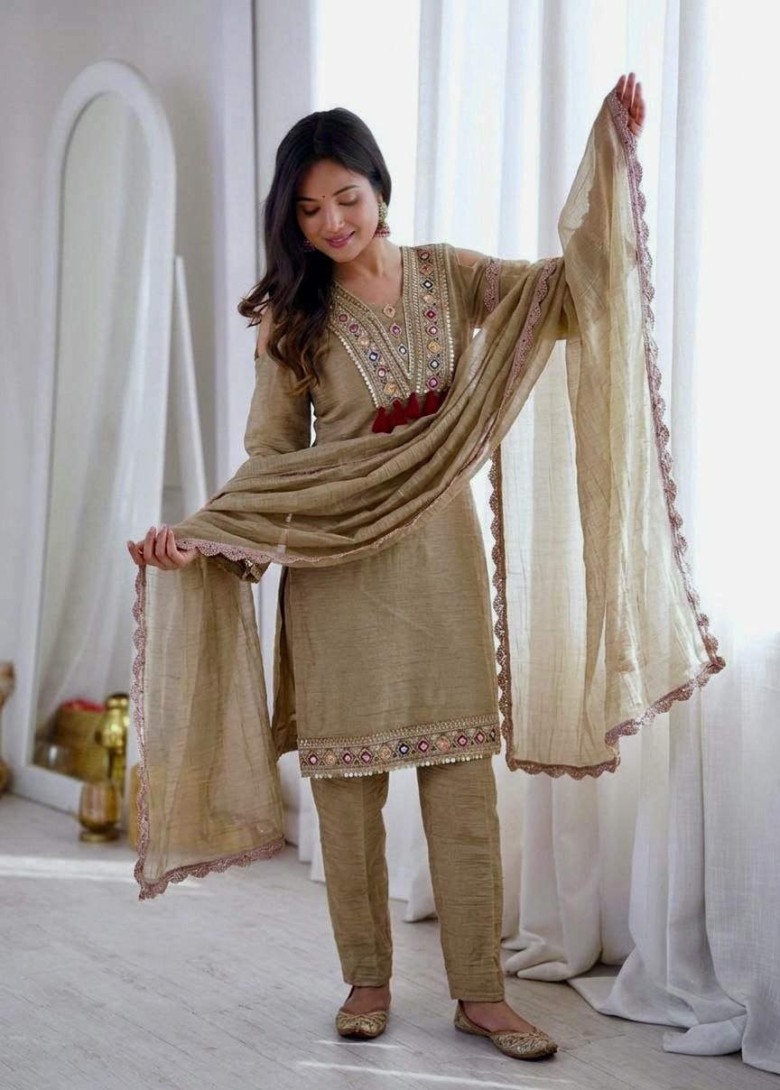 Salsa Silk Salwar Suit Set - view 2