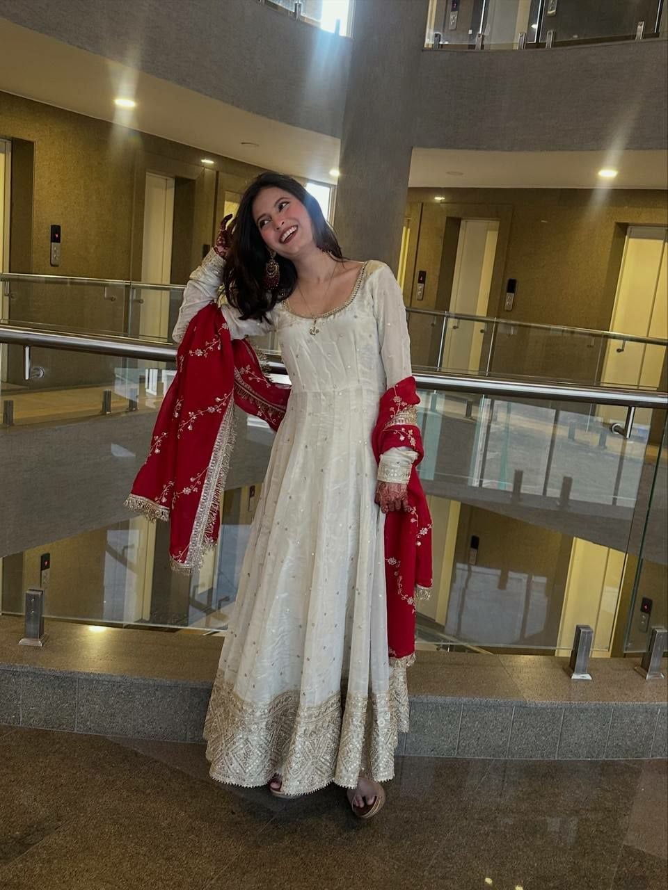 Heavy Chinon Silk Anarkali Gown Set