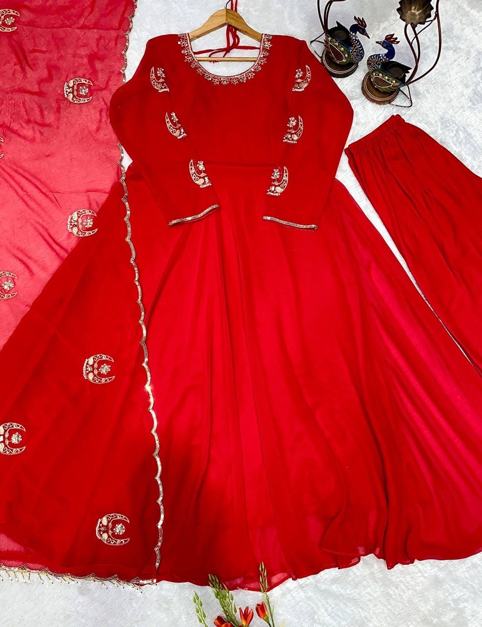 Heavy Fox Georgette Anarkali Gown Set - view 5