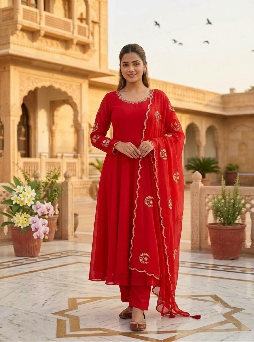 Heavy Fox Georgette Anarkali Gown Set