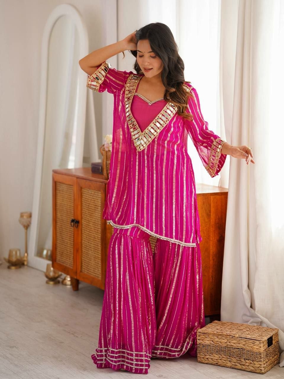 Premium Gold Zari Salwar suit Set