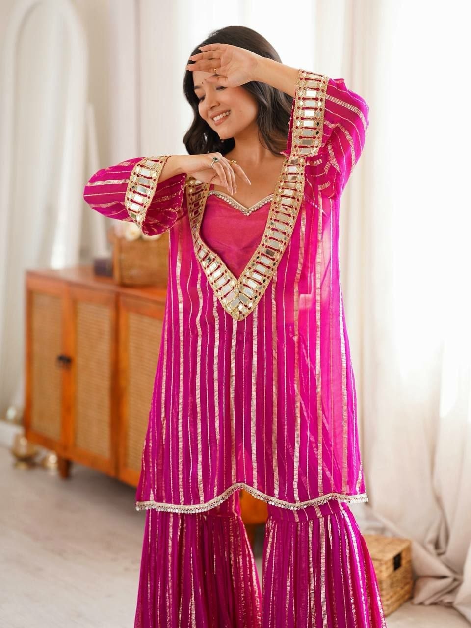 Premium Gold Zari Salwar suit Set