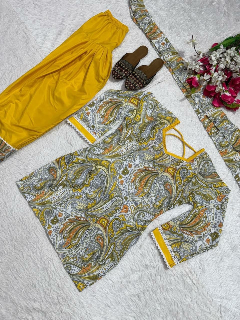 Premium Natural Crepe Salwar Suit Set - view 4