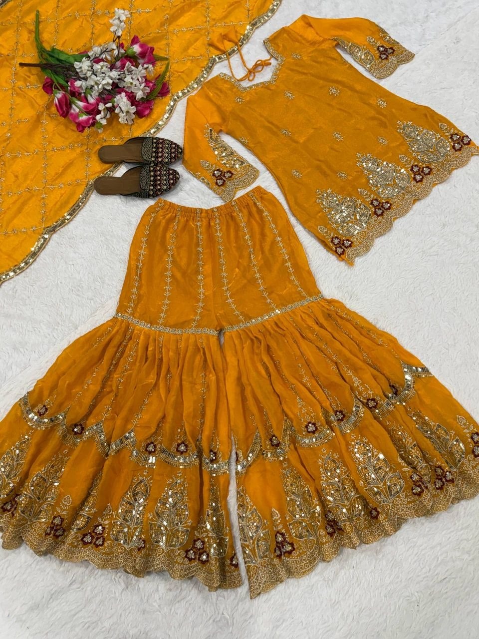 Heavy Fandy Crush Material Salwar Suit Set