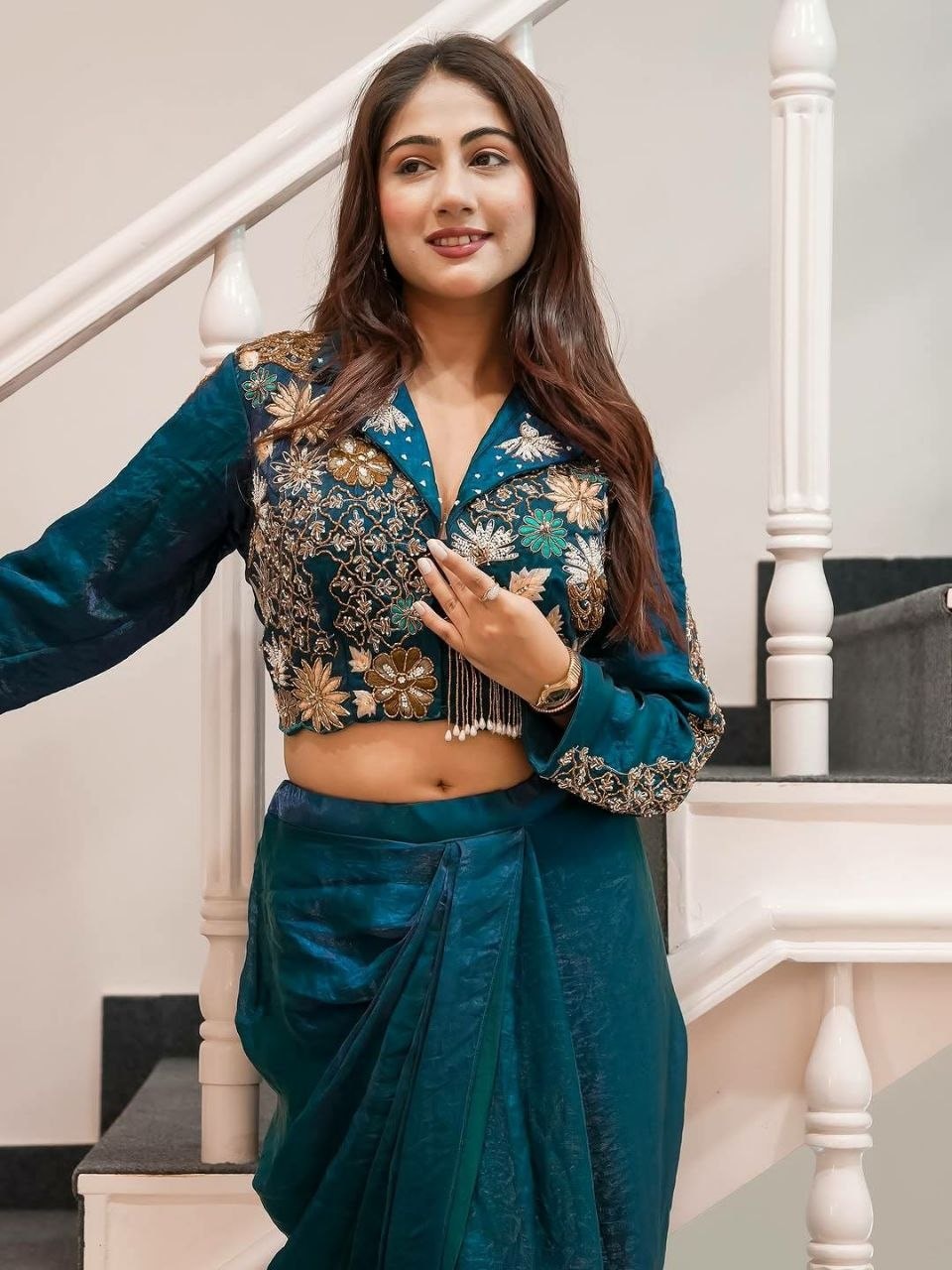 Soft Fandy Satin Silk salwar Suit Set - view 2