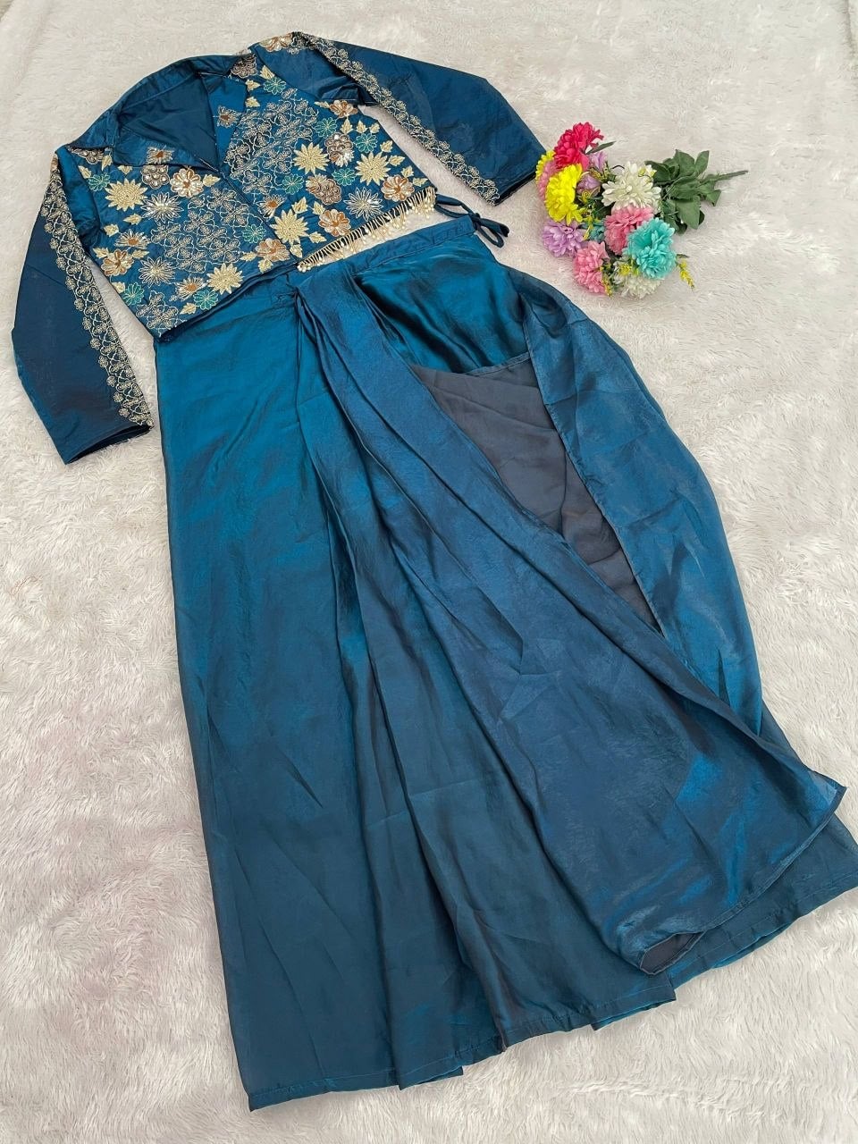 Soft Fandy Satin Silk salwar Suit Set