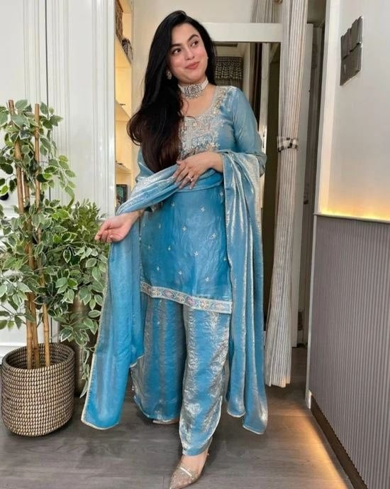Heavy Soft Fandy Silk Salwar Suit Set