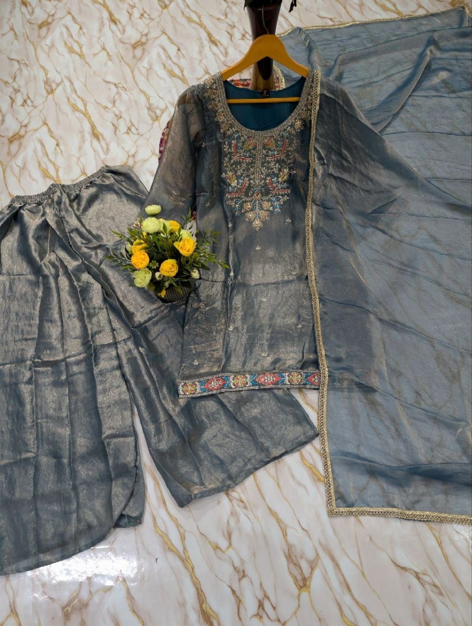 Heavy Soft Fandy Silk Salwar Suit Set