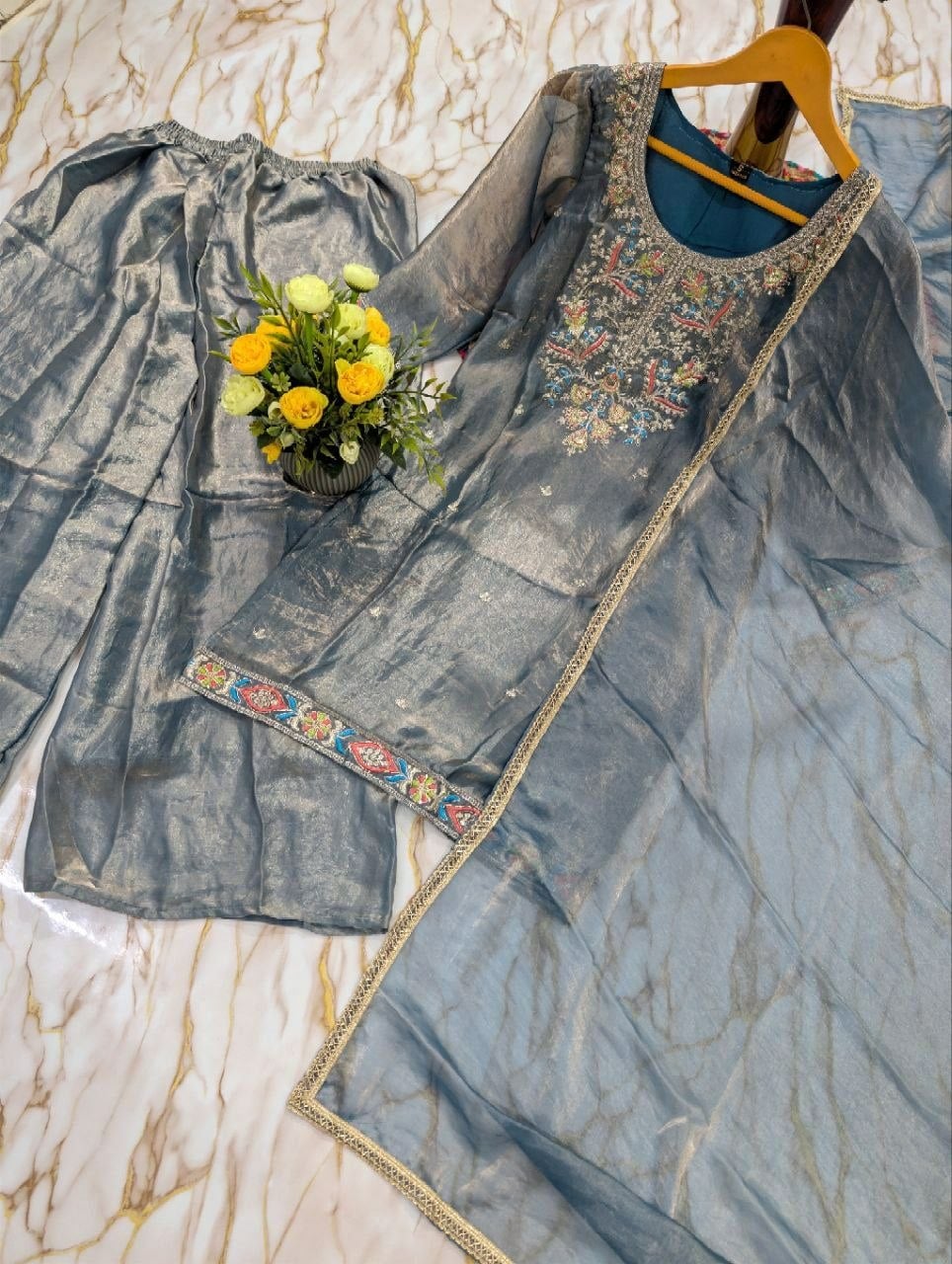Heavy Soft Fandy Silk Salwar Suit Set