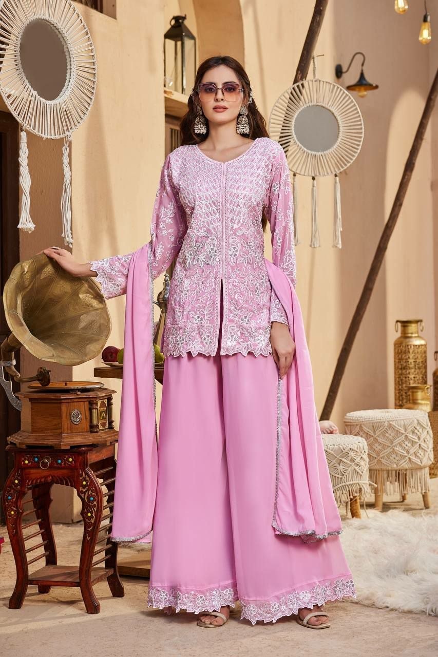Heavy Faux Georgette salwar suit set (SIDV2264) - view 3