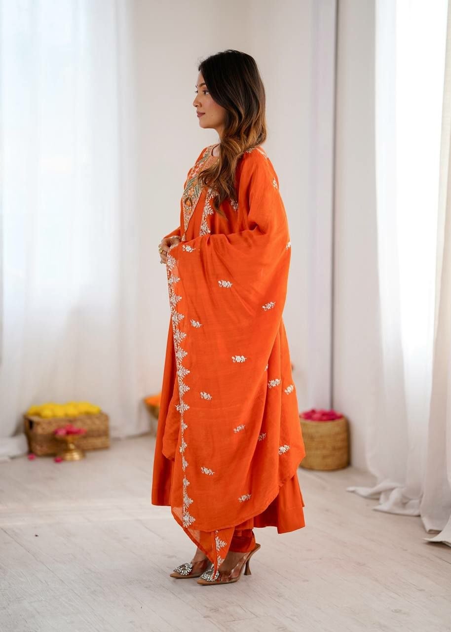 Premium Roman Silk Suit Set