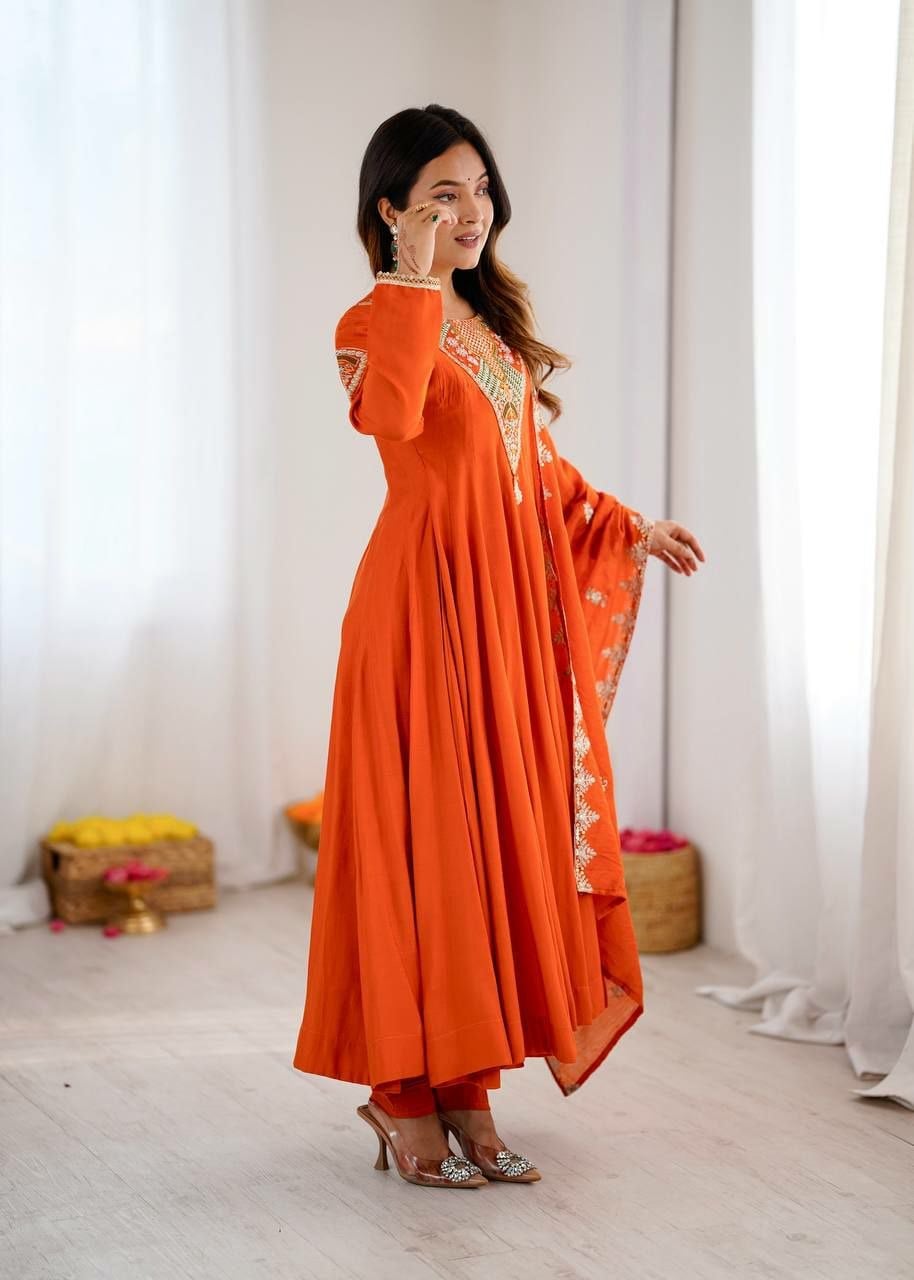 Premium Roman Silk Suit Set