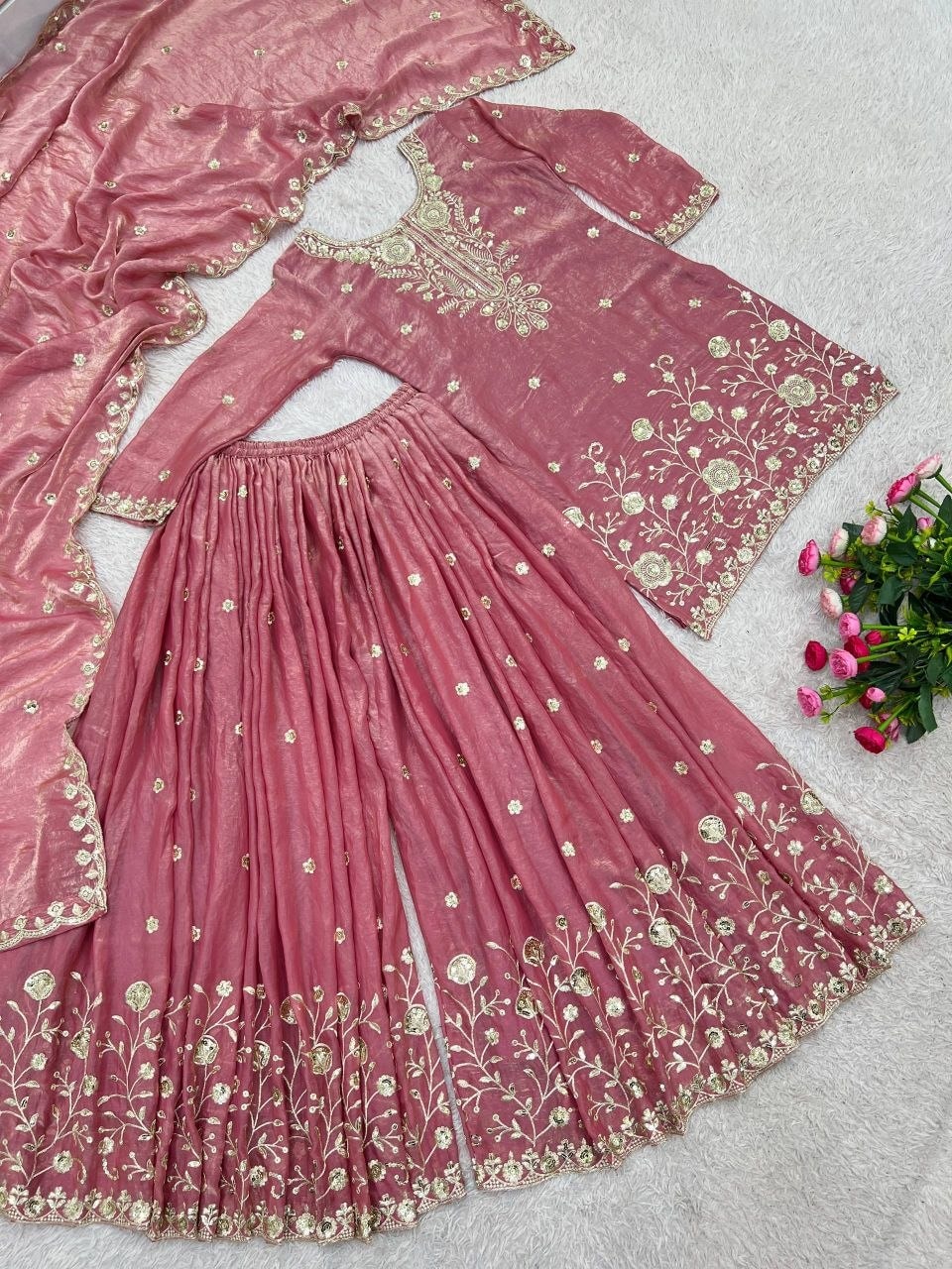 Pure Trendy Silk Suit Set - view 6