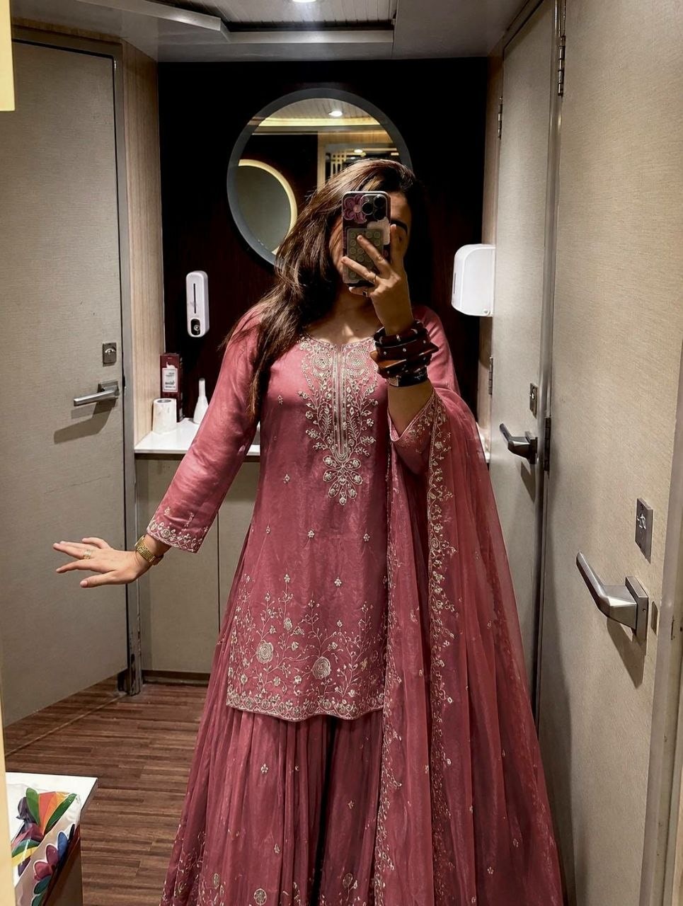 Pure Trendy Silk Suit Set - view 3