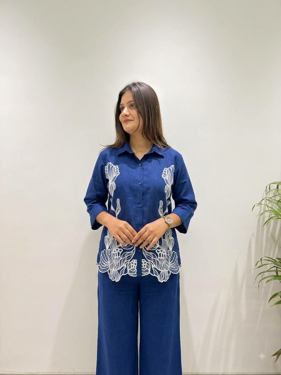 Premium Cotton Denim Suit Set - view 1