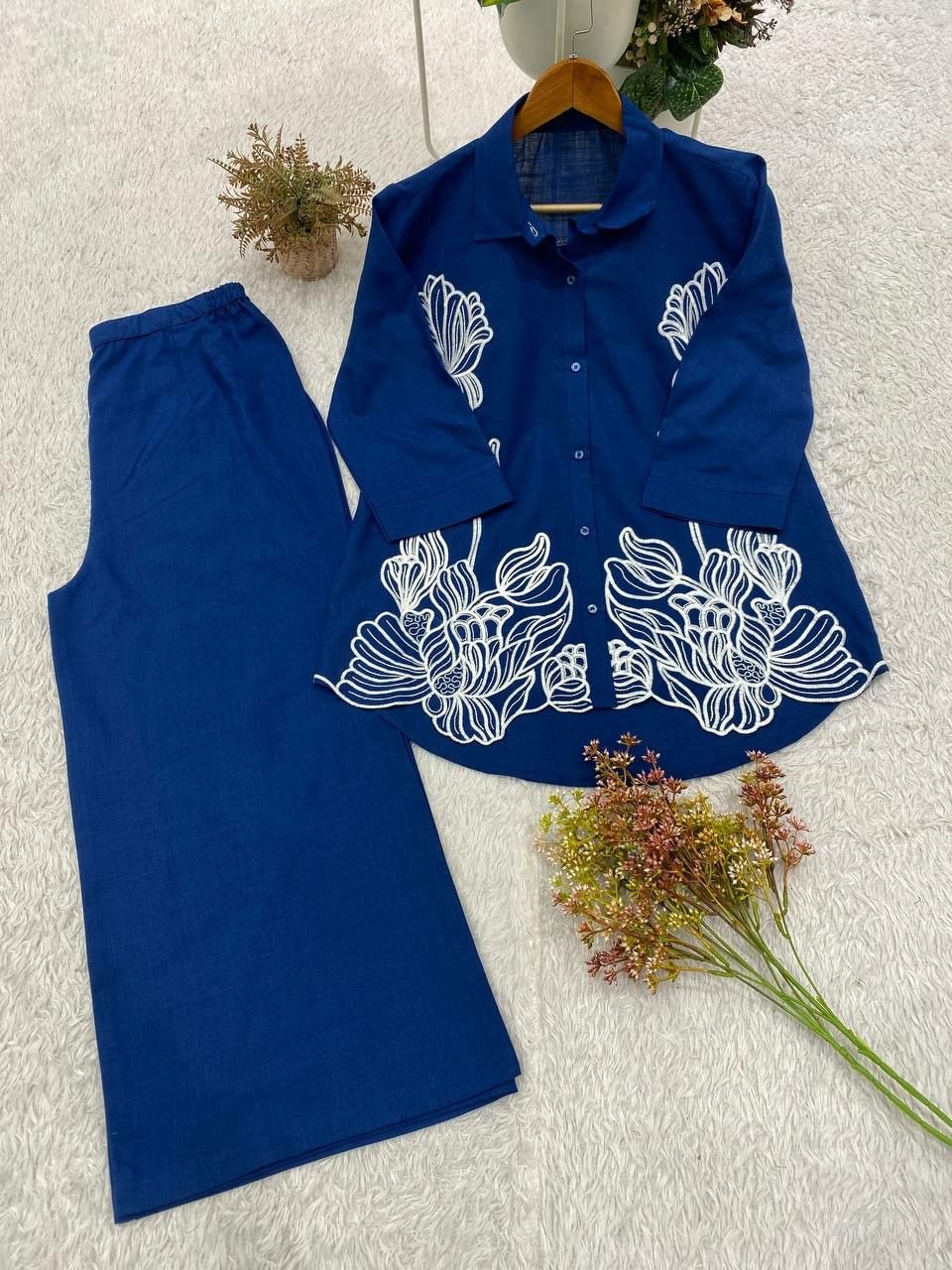 Premium Cotton Denim Suit Set - view 4