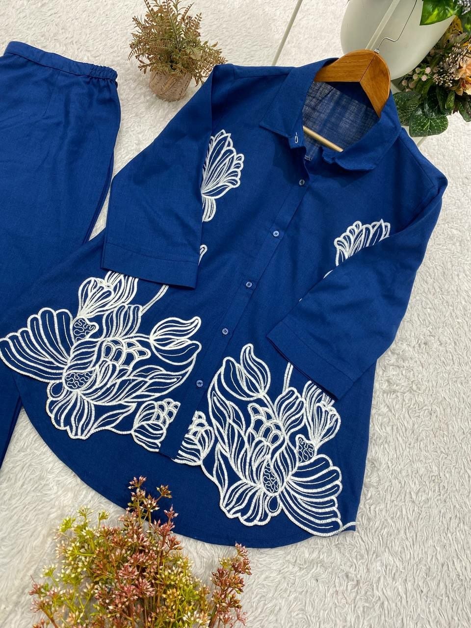 Premium Cotton Denim Suit Set - view 3