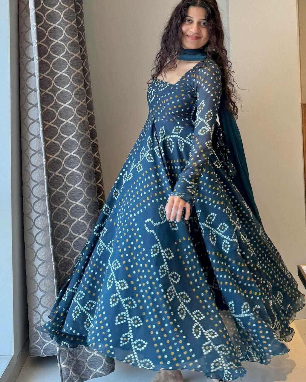 Premium Faux Georgette Anarkali Suit Set - view 1