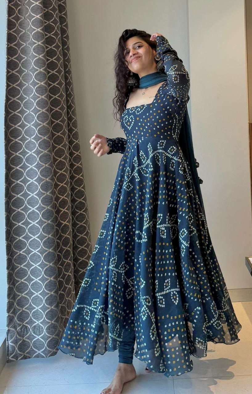 Premium Faux Georgette Anarkali Suit Set - view 4