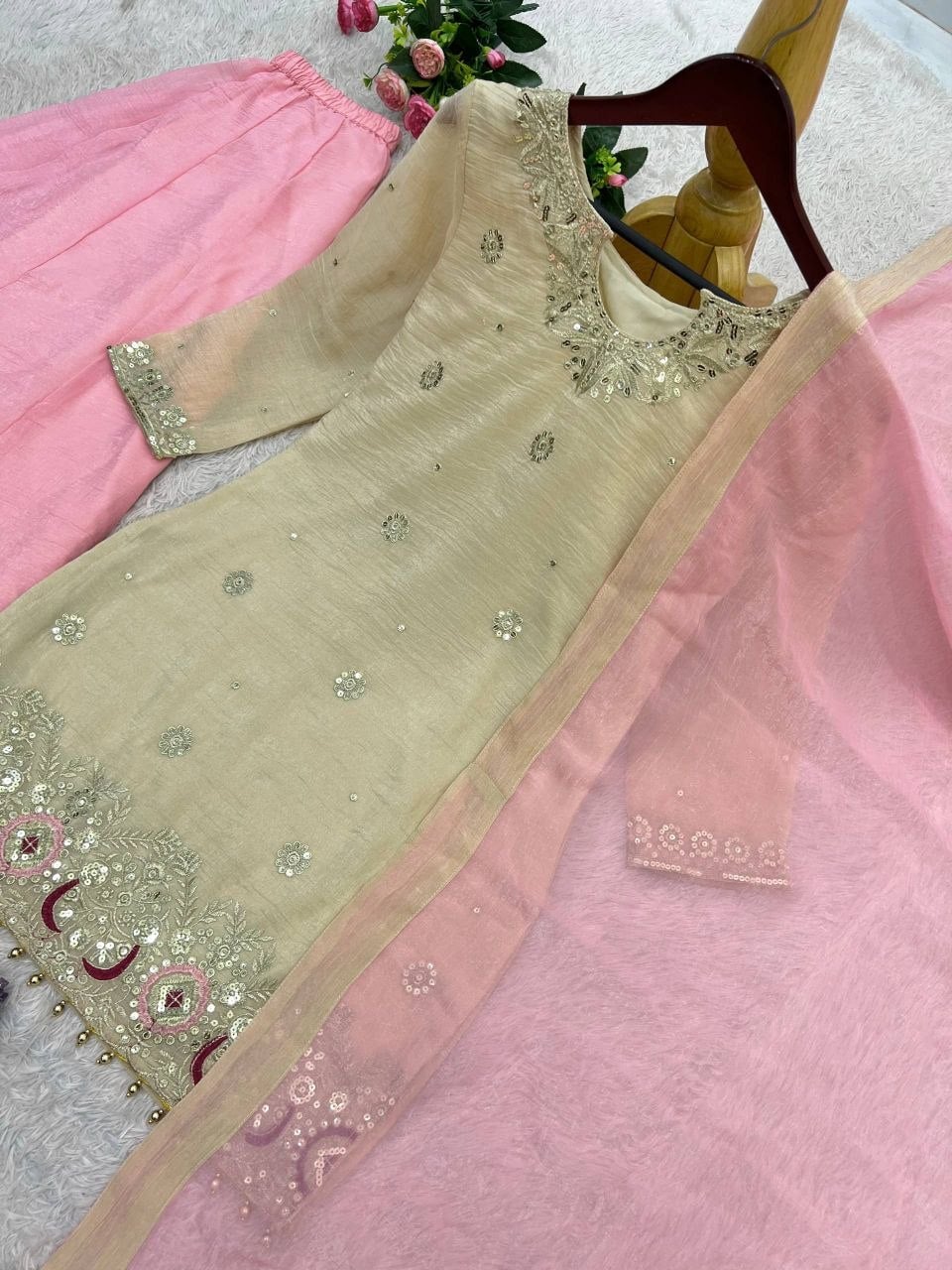 Heavy Crunchy Silk Salwar Suit Set