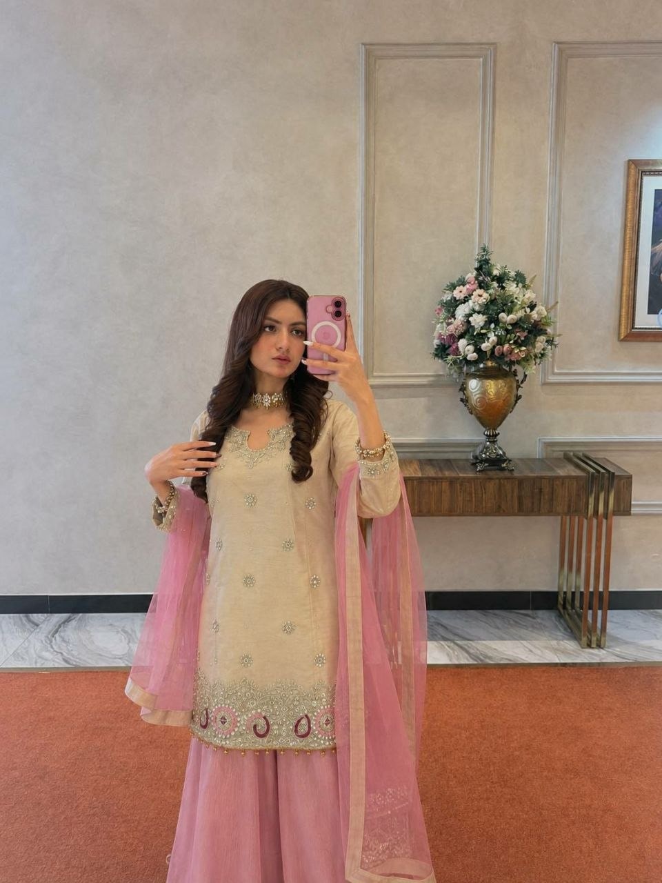 Heavy Crunchy Silk Salwar Suit Set - view 4