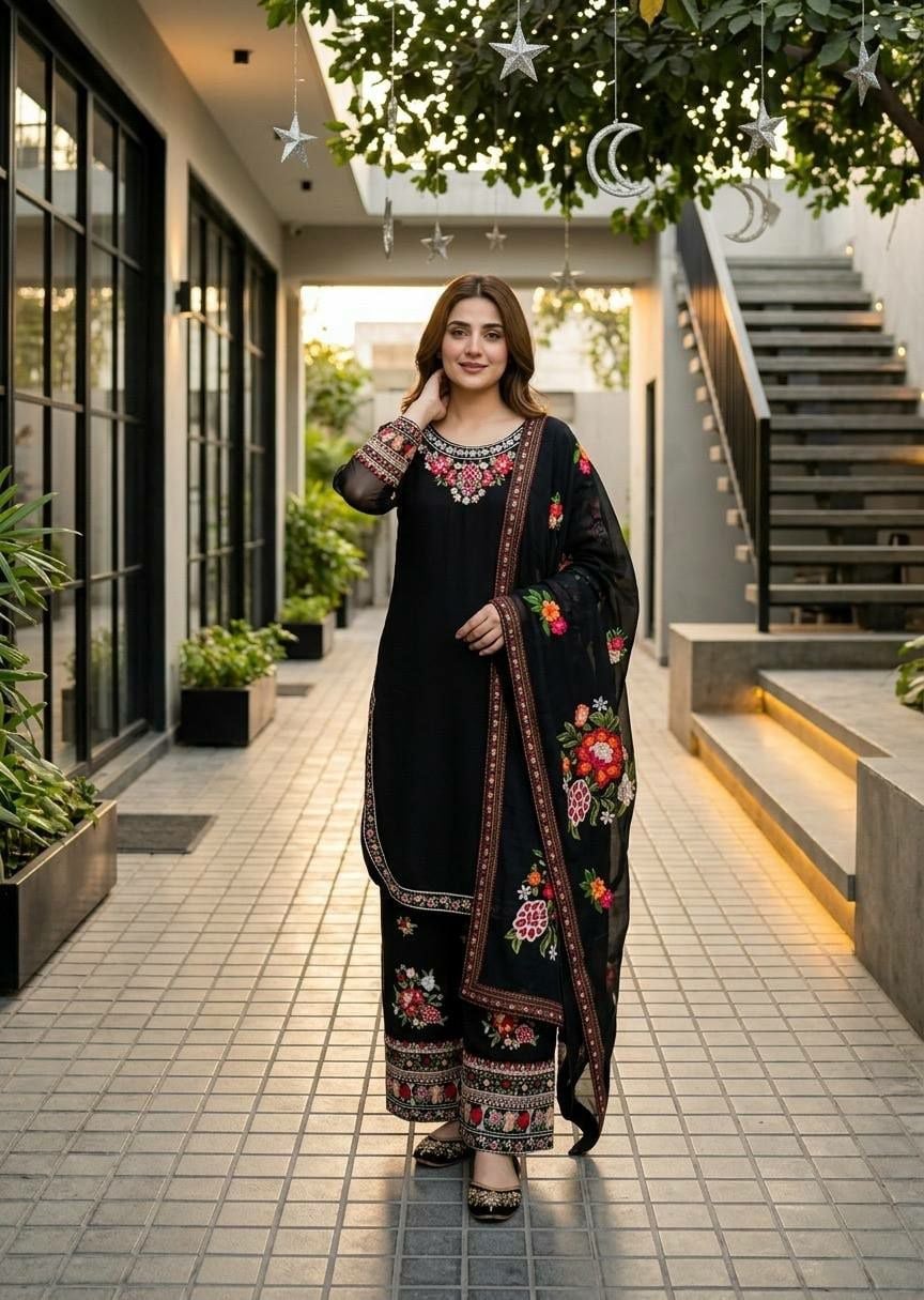 Heavy Faux Georgette SALWAR Suit Set (SIDV2303)