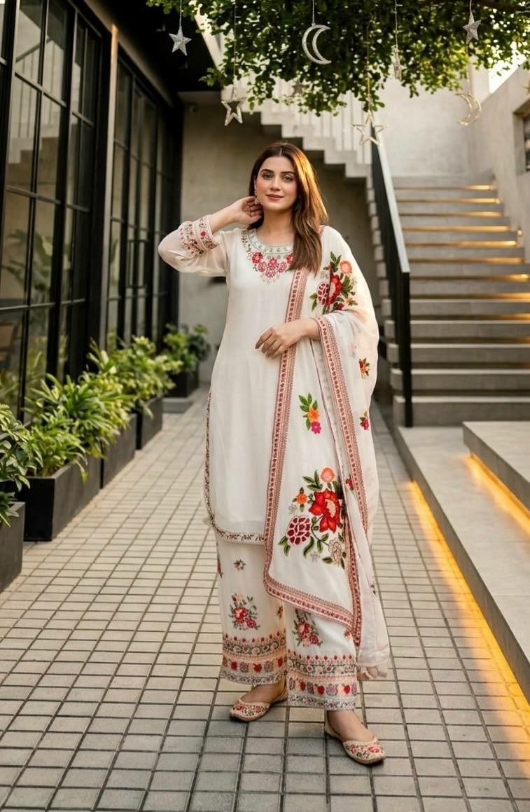 Heavy Faux Georgette SALWAR Suit Set (SIDV2304)