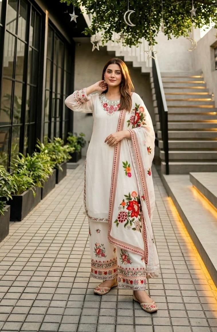 Heavy Faux Georgette SALWAR Suit Set (SIDV2304) - view 2