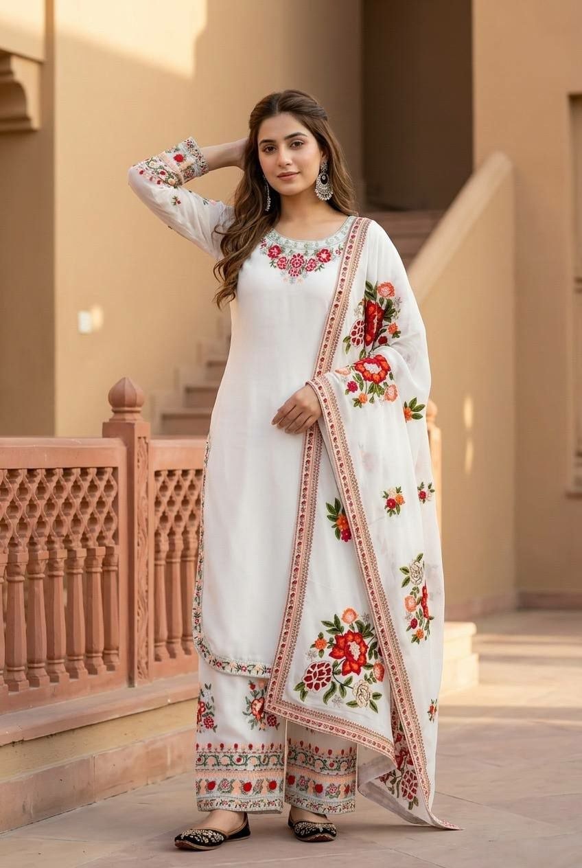 Heavy Faux Georgette SALWAR Suit Set (SIDV2304) - view 1