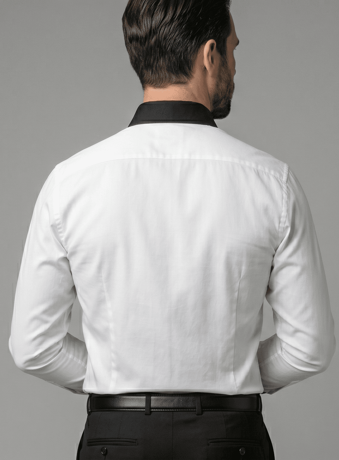 Giza Cotton Casual Men's Shirt With Black color & Cuff