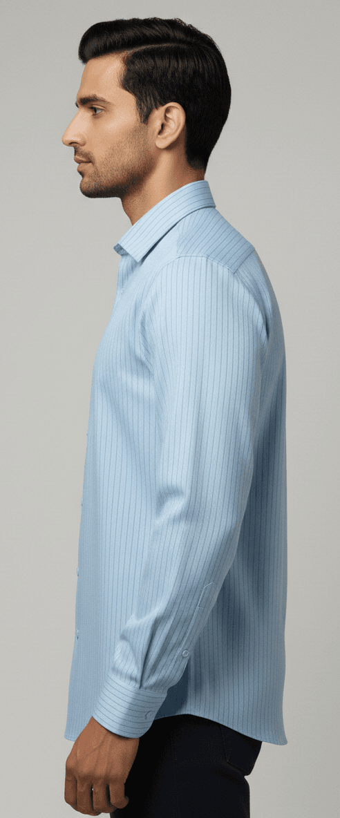 Premium Giza Cotton Blue stripes Shirt