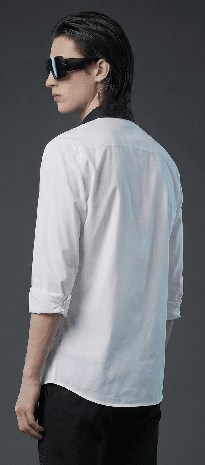 Designer Men's Black & White Shirt