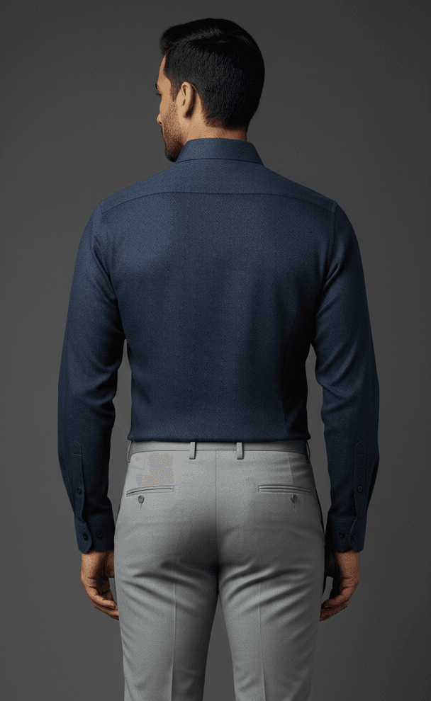 Cotton Blue Digital Printed Shirt