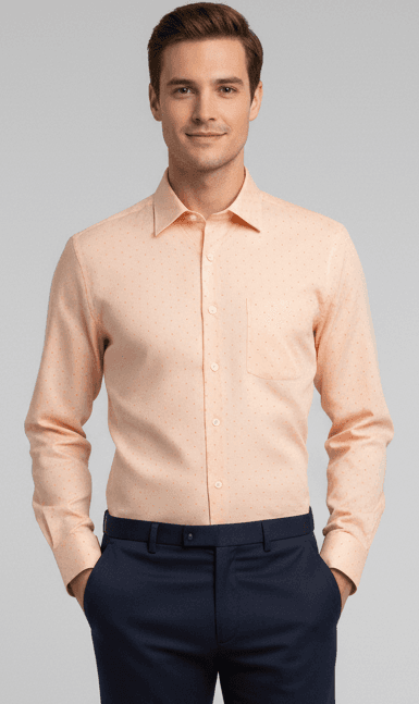 Men;s Orange Polka Dot Shirts