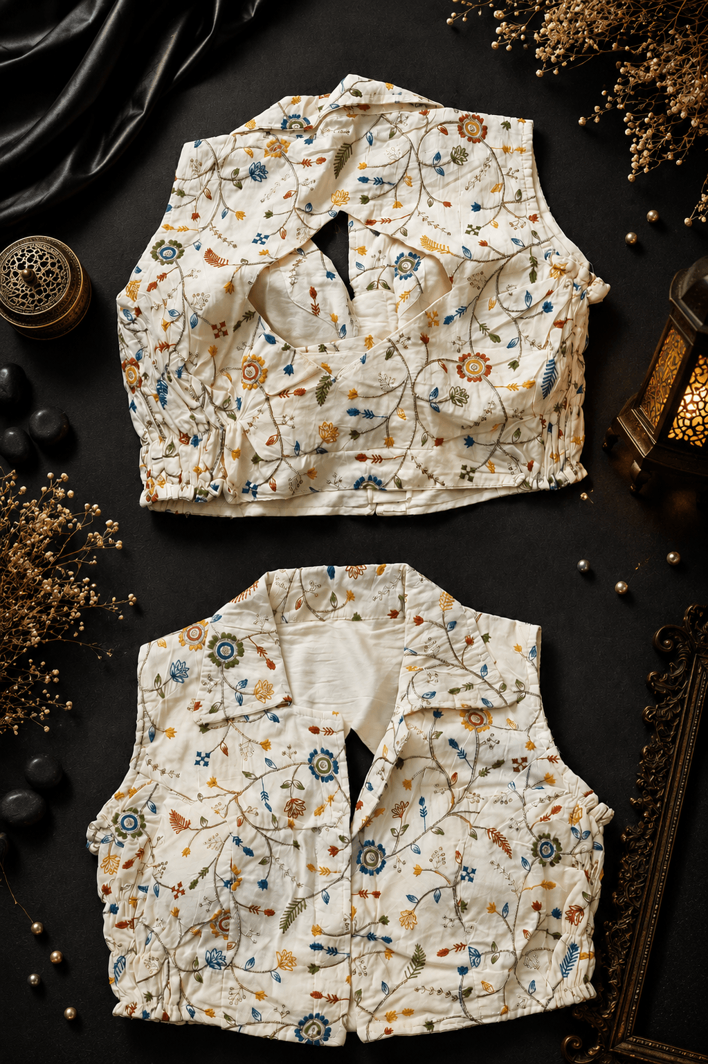 Elegant Floral Embroidered Designer Blouse